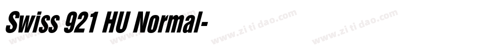 Swiss 921 HU Normal字体转换